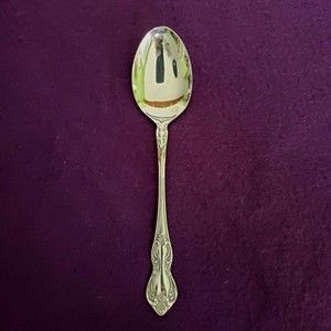 Easterling Valhalla Stainless Flatware Soup/Table Spoon Glossy Scrolls